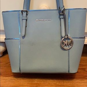 Blue Saffiano Michael Kors Purse